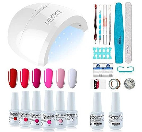 Kit Para Uñas En Gel Con Lampara Led De 48 W