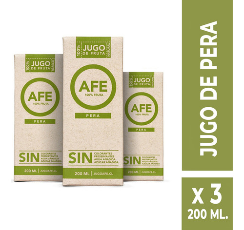 Jugo En Caja Afe Pera 3x200cc