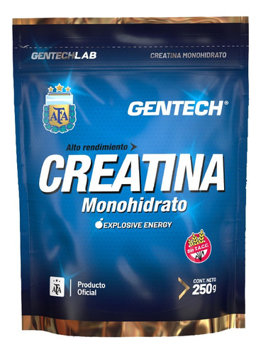 Gentech Creatina Monohidrato 250grs Sin Tacc