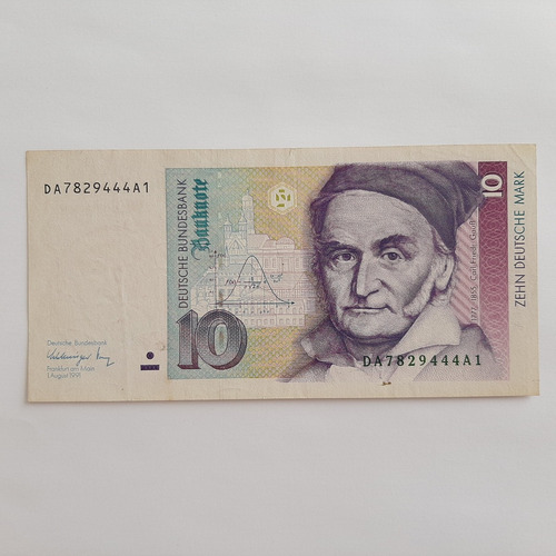 Alemanha Cédula 10 Deutsche Mark 1991