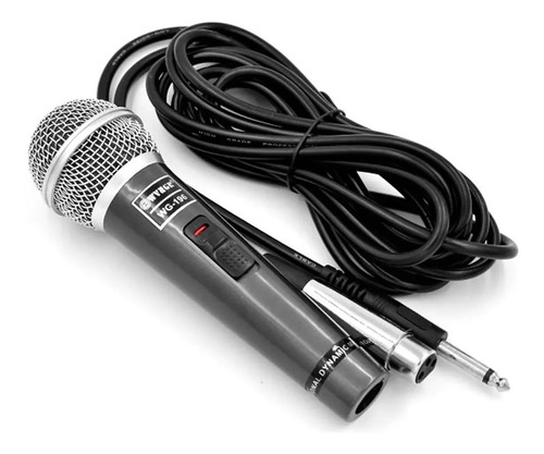Microfono Profesional Vocalista  Wg-196 Con Cable Plug 6.3mm
