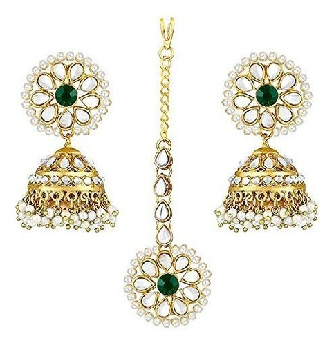 Juegos De Joyería Para Mu Étnico Faux Kundan Cuentas Jhumki 