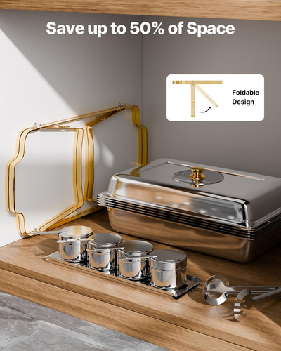 Juego De Platos Para Buffet Hafing Dish Vevor, 4 Litros, 2 U