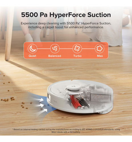 Robot Vacuum And Mop Roborock Q8 Max+ Self-emptying White