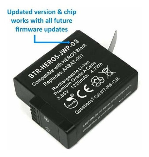 Imagen 4 de 6 de Bateria Para Gopro Hero 8 Black 7 6 5 Negro