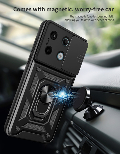 J Funda Para Redmi Note Poco Case Shock + Mica Cristal