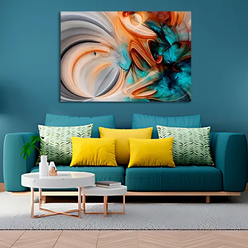 Quadro Decorativo Grande Abstratos Tela Tecido Cores Vivas