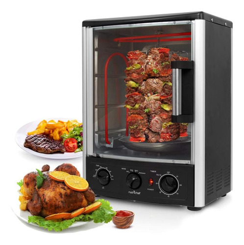 Horno Electrico Nutrichef Asador Gris 2 Estantes, Vertical