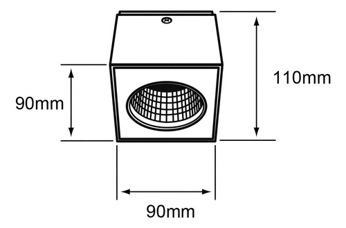 Lámpara Spot Led Interior Tecnolite 10YSNLED010MV30N Asterope 10 W Luz Cálida Color Negro