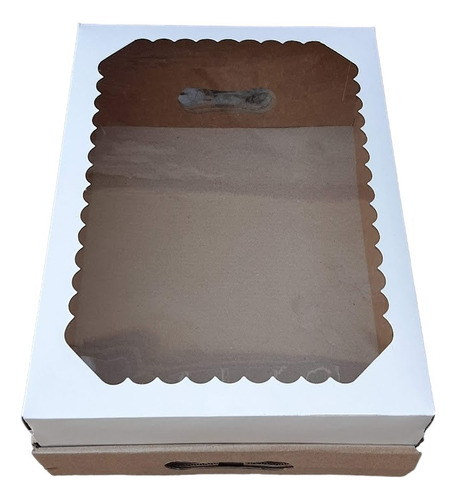 10 Cajas Box Torta Numero Desayunos Picadas Visor 42x33x12