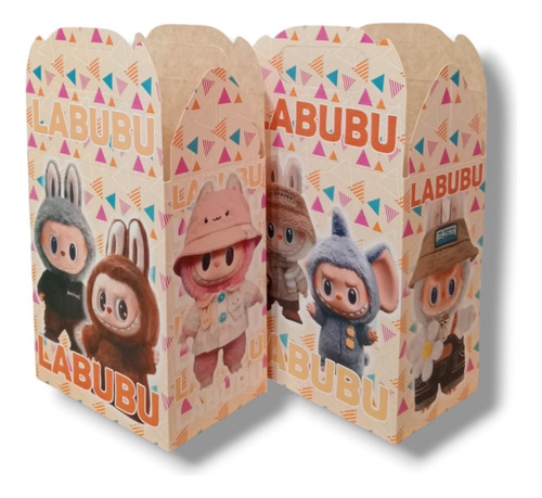 Plim Plim Kit Fiestas De Cumpleaños Cajas+vasos+platos 20p Labubu Labubu Labubu