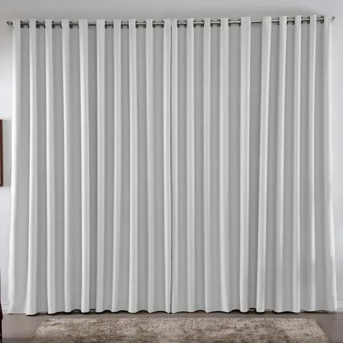 Cortina 5,00x2,50 Metros Blackout Blecaute Gelo Corta Luz Em Tecido Grosso Para Quarto E Sala Casa Laura Enxovais