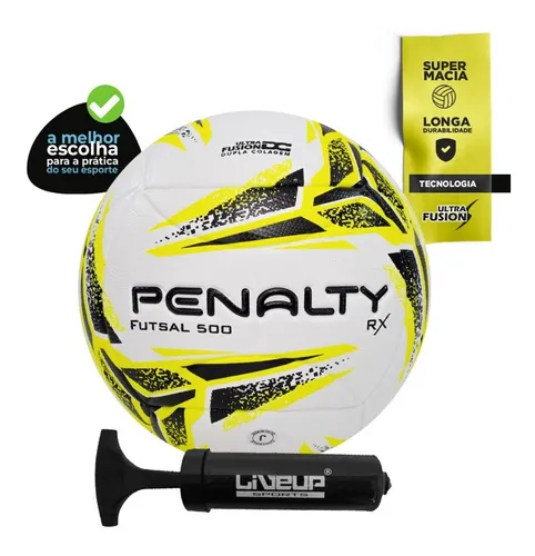 Bola Futebol De Salão Futsal Penalty Oficial C/ Bomba Inflar