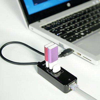 Enchufable Usb 3-port Hub 3.0 Con Una Función De Adaptador D