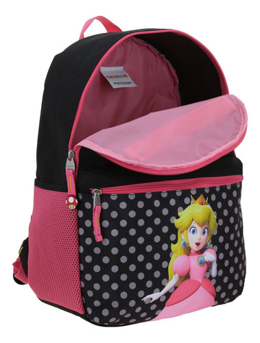 Mochila Grande Chenson Super Mario Princesa Peach Loly Negro Negro Princesa Peach