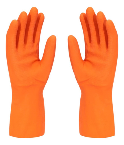 Luva Latex Forrada Laranja Tam P Imbat
