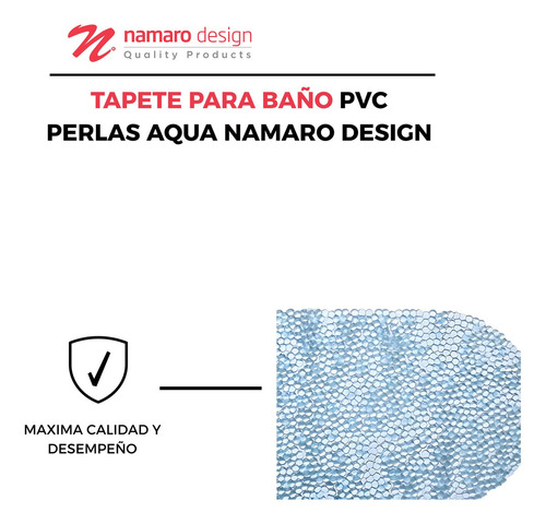Tapete Para Baño Pvc Perlas Aqua Namaro Design Color Celeste
