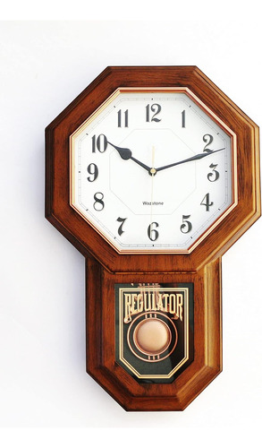 Reloj De Pared Clásico Antiguo Con Péndulo, Textura Vintage 