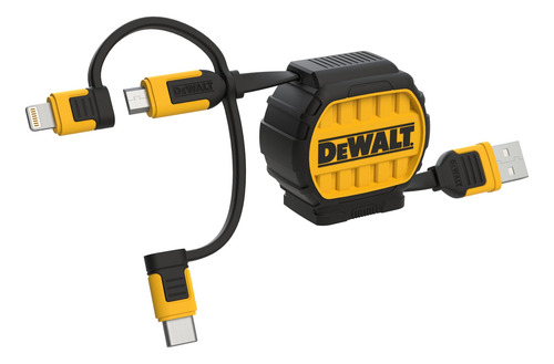 Cable De Carga Dewalt 3 En 1 Retráctil De 1 M Para Iphones/s