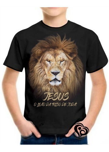 Camiseta Leão Judá Masculina Gospel Jesus Infantil Blusa