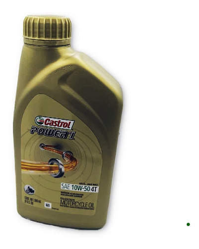 Imagen 2 de 3 de Aceite 4t Castrol Power 10w50 Full Sintetico Moto