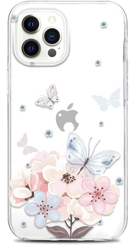 Funda Para  iPhone 12 (diseno Flor Y Mariposa)