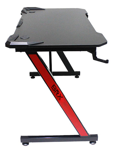 Mesa Gamer 2 Monitores Escrivaninha Fibra De Carbono Pc Computador Quarto Com Suporte Copo E Headset Pés Metal Móveis Bonatto
