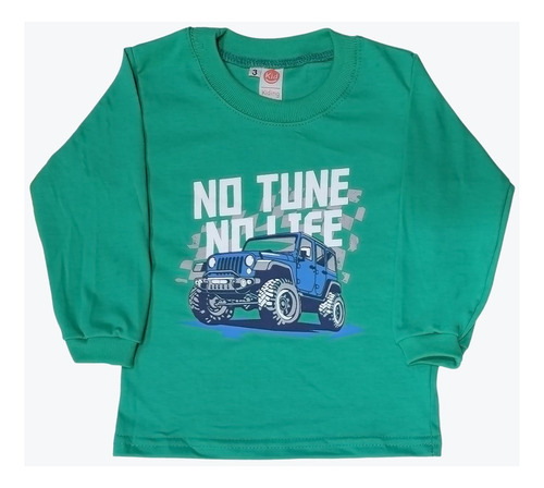 Remera Algodon Manga Larga De Bebé - Modelo Tune - Kiding