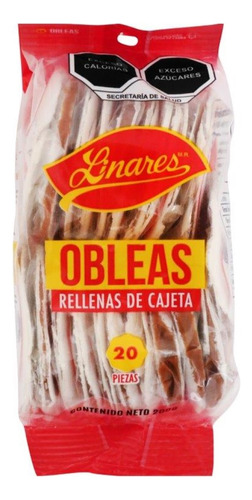 Linares Obleas Rellenas Con Cajeta 20 Pz 200 Gr