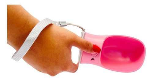 Dogberto botella de agua para perros bebedero rosa seguro anti fugas 300ml