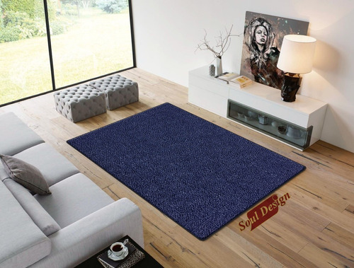 Imagen 1 de 7 de Carpeta Alfombra Boucle Azul 100 X 150 Cm Soul