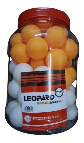 Caramelera X 60 Pelotas Ping Pong Blancas Y Naranjas