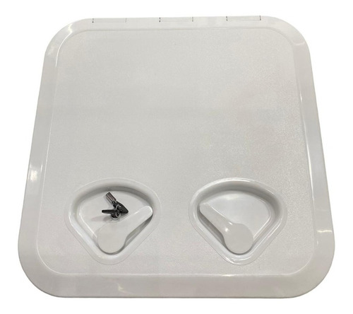 Tapa De Inspeccion Estanca Nautica Tambucho Con Llave Color Blanco