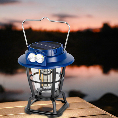 Lámpara Solar N Para Acampar Power Bank, Recargable Por Usb