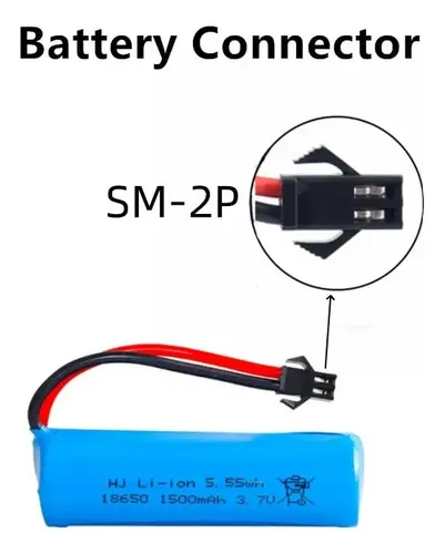 Batería RC De 3.7 V 500 MAh Con Conector HBX Y Cable De Carga USB – Recambio Para Coches RC HOMYE, BEZGAR, DEERC, ACAMMZAR Y Más