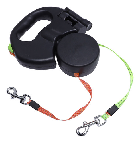 Correa Retráctil Automática Para Mascotas, Doble Perro, Led