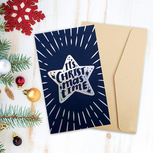 Tarjeta De Navidad, Tarjeta De Felicitación Estilo D
