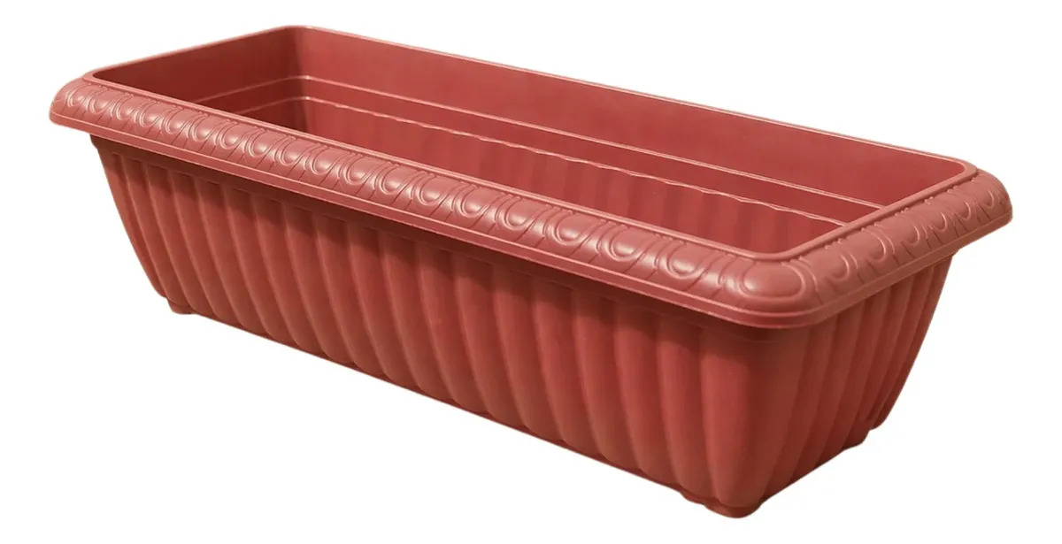 Jardinera Jumbo Maceta 22 Lts Plastico Resistente Jardín Terracota