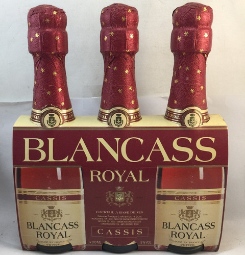 Botellas Coktail A Base De Vino - Cassis - Francia 200ml