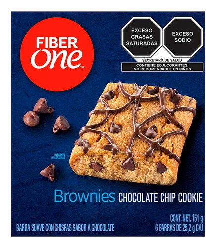 Fiber One Brownies Chocolate Chip 70 Calories 151 Gr