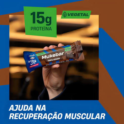 MukeBarrinha Muke Sabor a trufa vegetal 12 unidades 720 g +mu