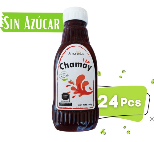 24 Piezas Chamoy Sin Azúcar Jamaica Endulzado Stevia 290g