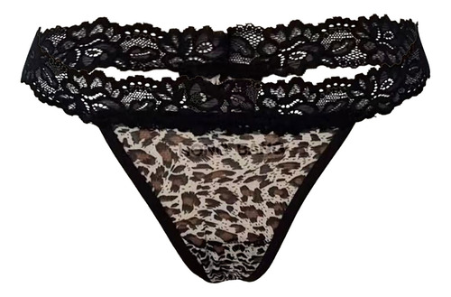 Braguitas De Mujer De Encaje Con Estampado De Leopardo, Ropa
