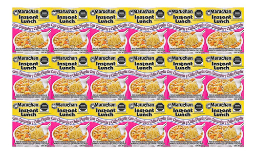 Sopa Maruchan Instant Lunch Camarón Y Piquín 18 Pzs De 64 G