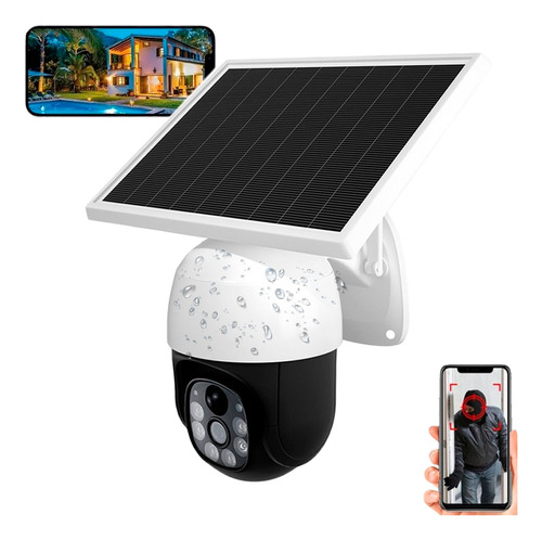 Camara Solar De Seguridad Vigilancia Exterior Hd 360º Ptz 