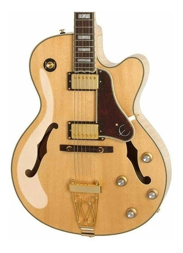 Guitarra eléctrica Epiphone Archtop Joe Pass Emperor II Pro hollow body de arce 2018 natural con diapasón de palo de rosa