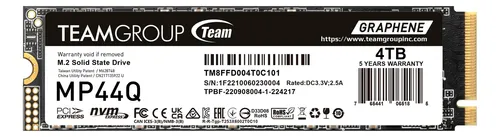 Teamgroup Ssd Mp44q 4tb Slc Cache Gen 4x4 M.2 2280 Pcie 4.0