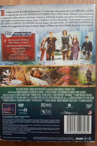 Dvd Las Crónicas De Narnia Príncipe Caspian Infantil Disney (Usado)