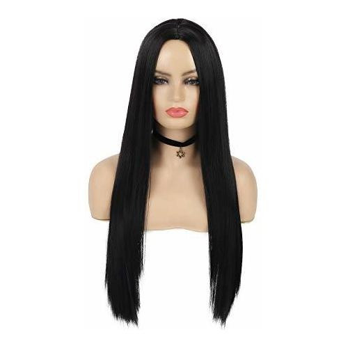 Wigs Negro De Larga Distancia Para Mujeres De La Jv46p