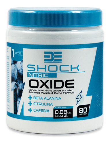 Be Shock Oxido Nítrico Beta Alina, Citrulina 400g Sabor Mora